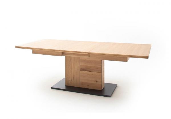 Esstisch BARCELONA 180 (230)/100 cm Balkeneiche Bianco